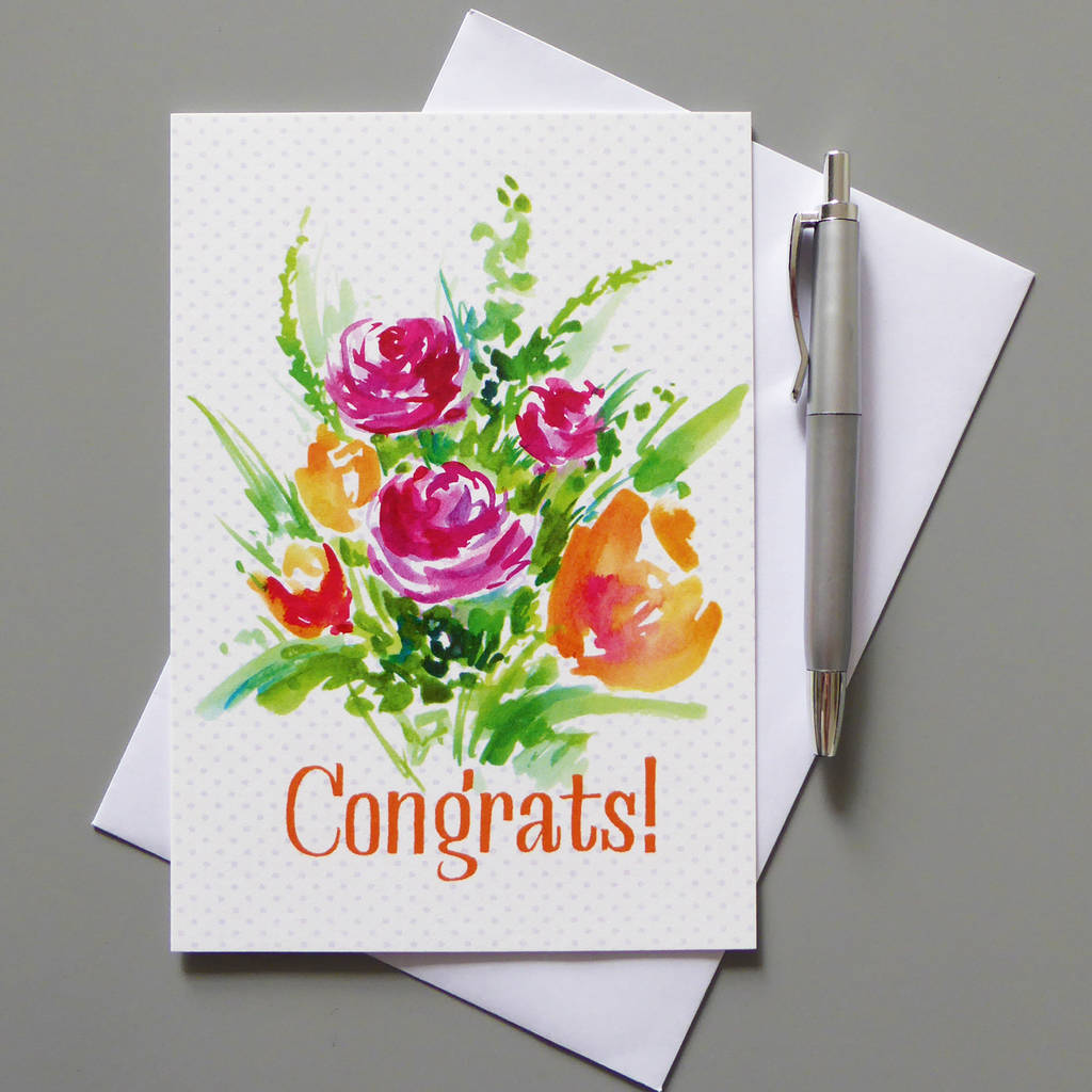 Congrats Greeting Card By Scene In London