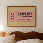 Ticket To A Good Life Personalised Wedding Gift Print, thumbnail 1 of 10