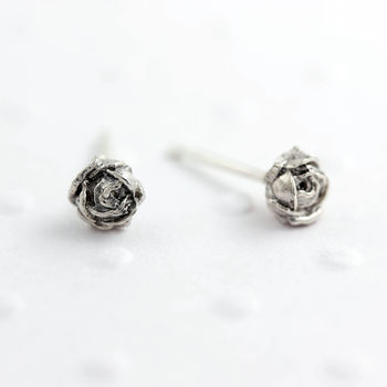 Rose Earrings Gold/Silver/Rose Gold, 6 of 10