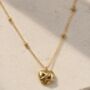 Hug Heart 18 K Gold Plated Pendant Necklace, thumbnail 1 of 10