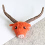 Highland Cow Brooch Needle Felting Craft Kit, thumbnail 4 of 8
