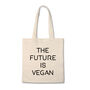 'The Future Is Vegan' Cotton Tote Bag, thumbnail 3 of 3