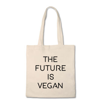 'The Future Is Vegan' Cotton Tote Bag, 3 of 3