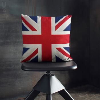 Union Jack Cushion Double Sided Soft Chenille Rectangular, 7 of 12