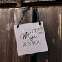 The Magic Is In You Mini Hanging Sign With Rose Quartz, thumbnail 1 of 4