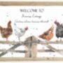 Personalised Chicken Welcome To Our Home Print, thumbnail 2 of 5