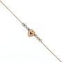 Two Colour Heart And Beads Bracelet, thumbnail 1 of 4