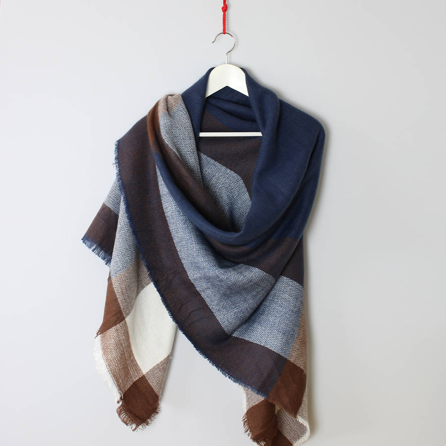 check blanket scarf shawl by studio hop