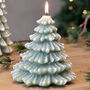 Snow Dusted Christmas Tree Candle, thumbnail 1 of 4