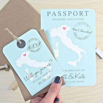 Passport Map Wedding Invitation, 3 of 3