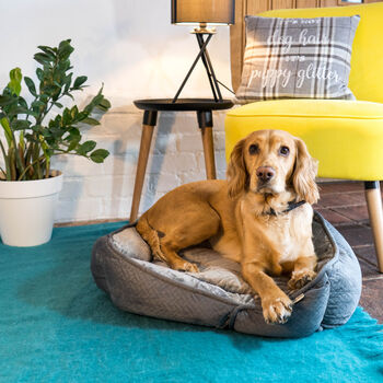 Geometric Comfort Dog Sofa Bed Large, 3 of 6