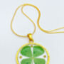 Good Luck Necklace With Four Leaf Clover, thumbnail 9 of 11