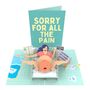 Birthing Mum 3D Pop Up Funny Baby Card, thumbnail 8 of 8