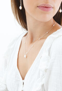 Silver Or Gold Pearl Necklace, 4 of 5