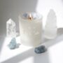 Time For Calm Blue Celestite Crystal Candle, thumbnail 4 of 8