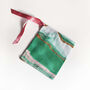 Green Agate And Gold Glitter Christmas Reusable Pouch, thumbnail 7 of 9