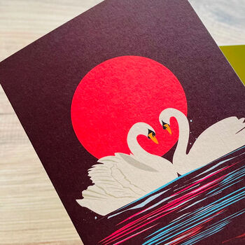 Swan Love, Migrants Of London Mini Greeting Cards, 3 of 3