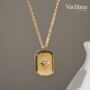 Rectangle Cubic Zirconia North Star Necklace, thumbnail 1 of 5