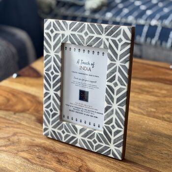 Table Top Picture Frame, Indian Block Print Fabric, 3 of 10