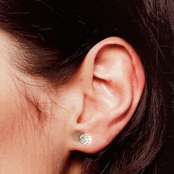 Smell The Roses Earrings In Sterling Silver, 2 of 5
