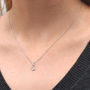 18ct White Gold And Diamond Set Butterfly Necklace, thumbnail 2 of 3