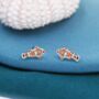 Sterling Silver Enamel Clownfish Stud Earrings, thumbnail 1 of 10