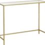 Tempered Glass Console Table With Golden Frame, thumbnail 6 of 7