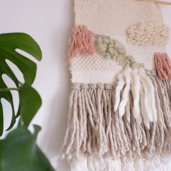 Neutral Handmade Woollen Wall Hanging, 2 of 4