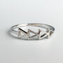 Sterling Silver Triangle Detail Adjustable Ring, thumbnail 2 of 5