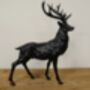 38cm Standing Stag Deer Bronze Effect Ornament Figurine Gift, thumbnail 3 of 8