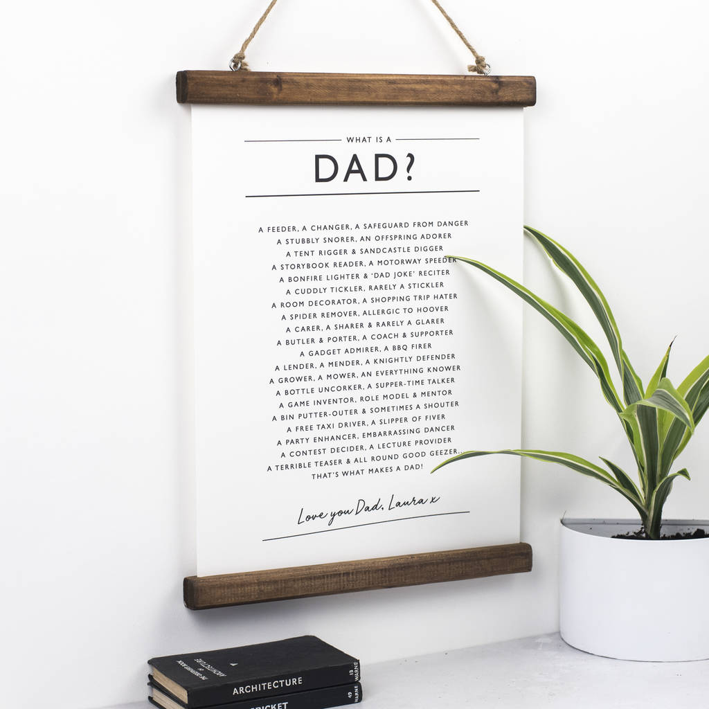 Dad Poetry Print By Bespoke Verse | notonthehighstreet.com