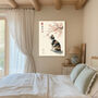 Japanese Cat Blossom Tree Art Print, thumbnail 2 of 4