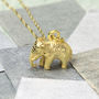 Gold Plated Sterling Silver Elephant Necklace, thumbnail 1 of 4