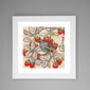 'Starling And Strawberries' Print, thumbnail 2 of 3