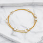 Rose, Silver Or Gold Layered Pearl Bracelet, thumbnail 3 of 8