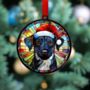 Patterdale In Santa Hat Suncatcher Decoration, thumbnail 4 of 6
