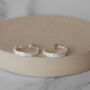 Sterling Silver Lace Textured Everyday Hoops, thumbnail 5 of 12