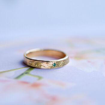 9ct Gold Family Birthstone Personalised Stardust Ring, 2 of 9