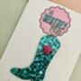 Teal Cowboy Boot Christmas Decoration / Festive Gift For Her / Cowboy Western Bauble / Country Music Fan Stocking Filler, thumbnail 4 of 4