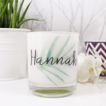 Personalised Botanical Round Scented Candle For Her, 5 of 6