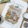 Personalised Watercolour First Home New Home Tea Towel, thumbnail 1 of 7