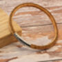 Personalised Cork Bracelet – Natural Portuguese Cord With Hidden Engraved Steel Clasp, thumbnail 1 of 9