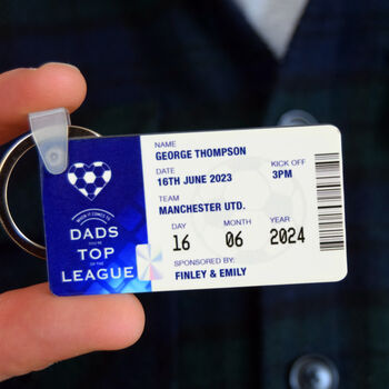 Personalised Football Keyring For Dad, 2 of 3