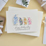 Personalised Liberty Penguin Family Father's Day Card, thumbnail 1 of 4