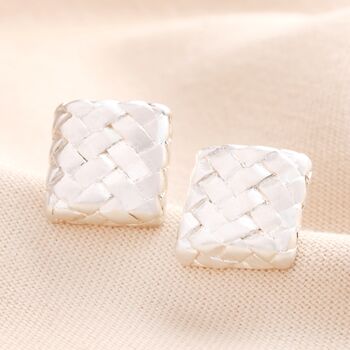 Square Woven Stud Earrings, 3 of 4