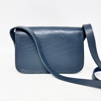 Noah Crossbody Wallet Bag Mini Shoulder Bag In Navy Blue, 7 of 7