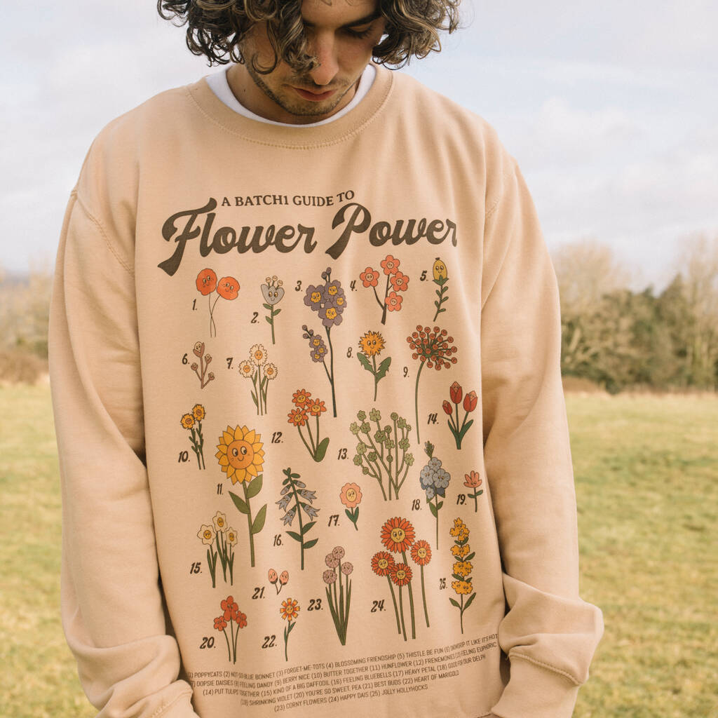 Flower Power Men's Flower Guide Sweatshirt, 1 of 5