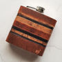 Leather Strips Hip Flask Personalised, thumbnail 1 of 8