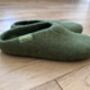 Green 100% Wool Indoor Slippers Made In Nepal, thumbnail 6 of 6