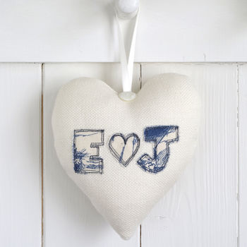 Personalised Couples Initials Hanging Heart Gift, 5 of 12